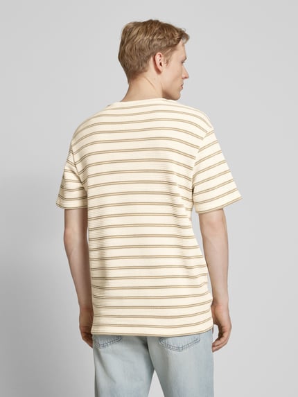 ONLY & SONS T-Shirt mit geripptem Rundhalsausschnitt Modell 'IAN' Beige 5