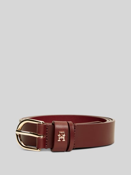 Tommy Hilfiger Riem van echt leer met logodetail Bordeaux - 2