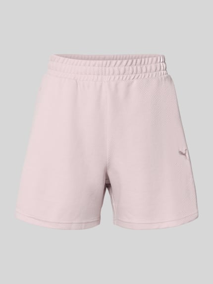 PUMA Loose Fit Sweatshorts aus Baumwoll-Mix Modell 'ESS ELEVATED' Rosa 2
