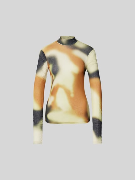 Nanushka Longsleeve mit Stehkragen GELB 2