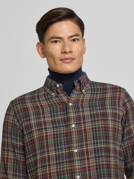 Polo Ralph Lauren Freizeithemd mit Knopfleiste Dunkelrot 3