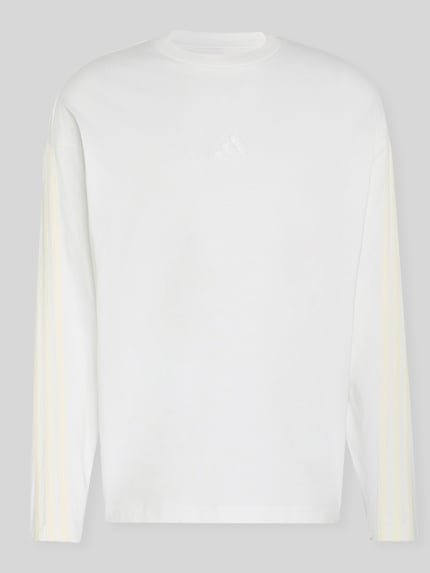 adidas Sportswear Loose Fit Langarmshirt aus reiner Baumwolle  Weiss 2