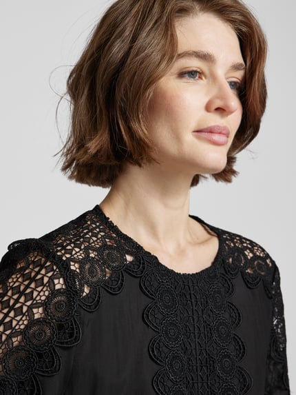 Cph Muse Blouseshirt van lyocellmix van gehaakt kant Zwart - 3