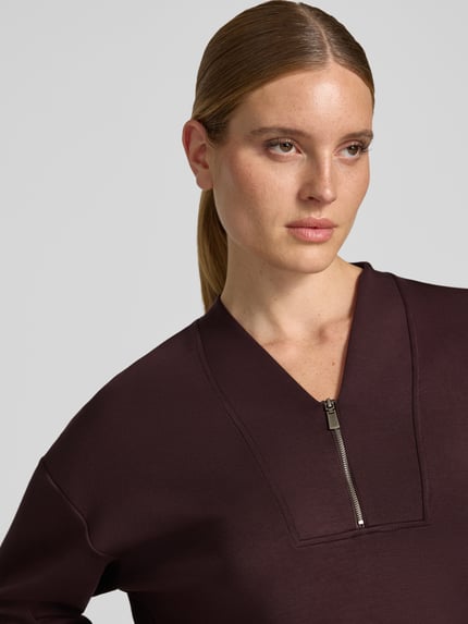 Soyaconcept relaxed fit sweatshirt van modalmix model 'BANU' Chocoladebruin - 3
