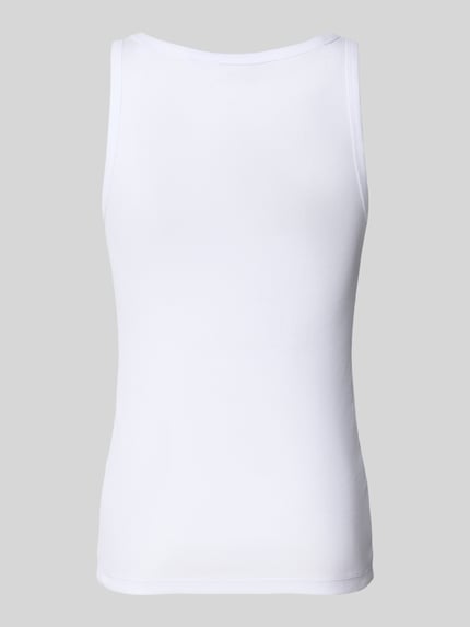 Produktfoto, Slim Fit Tanktop aus reiner Baumwolle Modell 'TANK TOP TRIPL. PACK' von HUGO in Weiß mit glatter Struktur, Rückansicht.