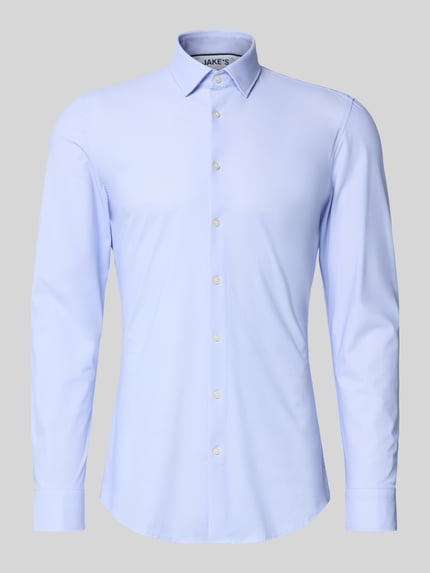 Jake*s Koszula biznesowa o kroju super slim fit z kołnierzykiem typu kent Błękitny 2