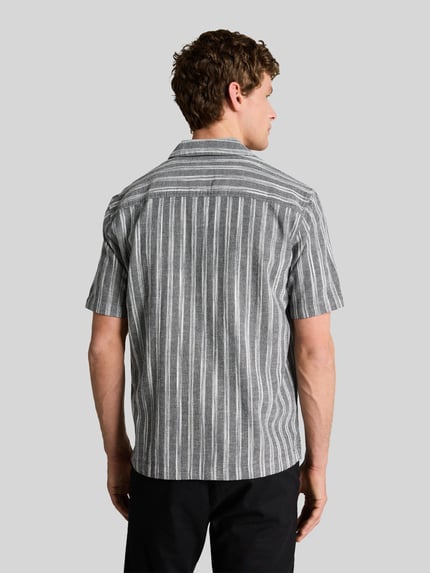 Tom Tailor Denim Relaxed Fit Freizeithemd aus Baumwoll-Leinen-Mix Hellgrau 5