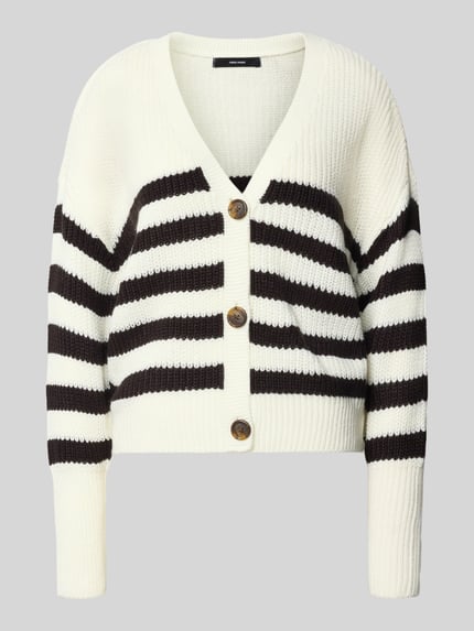 Oversized gebreid jack met v-hals model 'LEA' Shop The Look MANNEQUINE