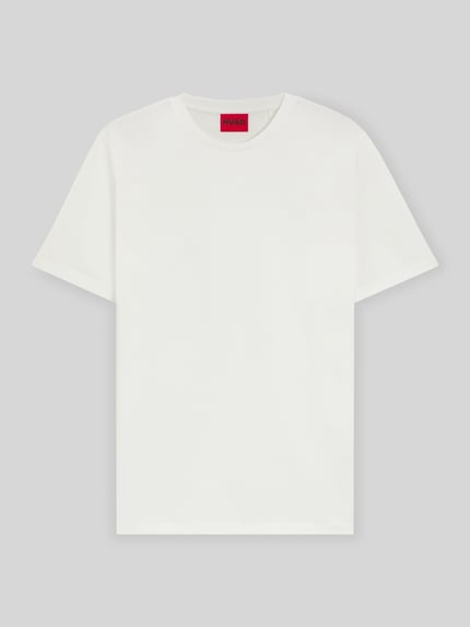 HUGO Slim Fit T-Shirt aus reiner Baumwolle Modell 'DIMERSTEE' Offwhite 2