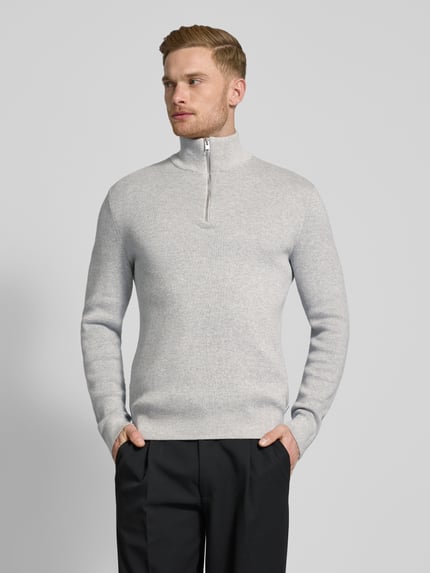 JACK & JONES Premium Schipperstrui met labeldetail, model 'BLAMILANO' Lichtgrijs - 4