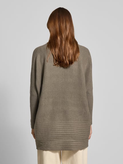 Apricot Sweter o kroju oversized z imitacji dzianiny ze stójką Khaki 5
