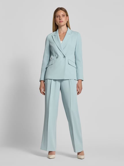 Christian Berg Woman Selection Wide Fit Stoffhose mit Bügelfalten Rauchblau 1