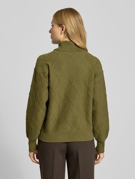FREE/QUENT Strickpullover mit gerippten Abschlüssen Modell 'Saturn' Khaki 5