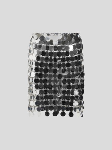 Rabanne Minirok met schakelketting-look Zilver - 2