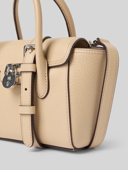 Lauren Ralph Lauren Handtas van rundleer met draagbanden Zand - 3