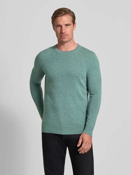 Christian Berg Men Strickpullover aus Wolle-Kaschmir-Mix Schilf Melange 4