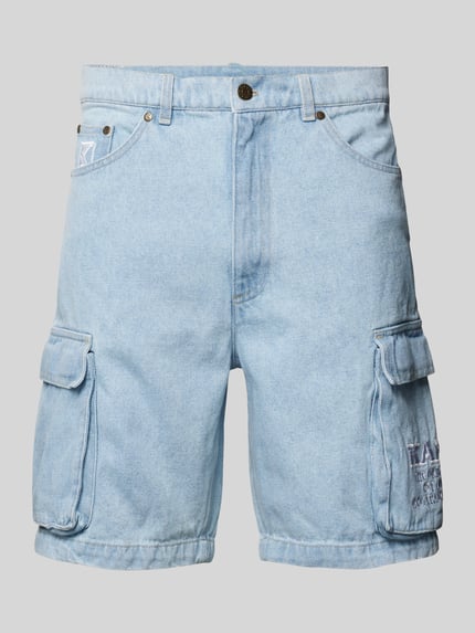 Karl Kani Regular Fit Cargoshorts mit Label-Stitching Jeansblau 2