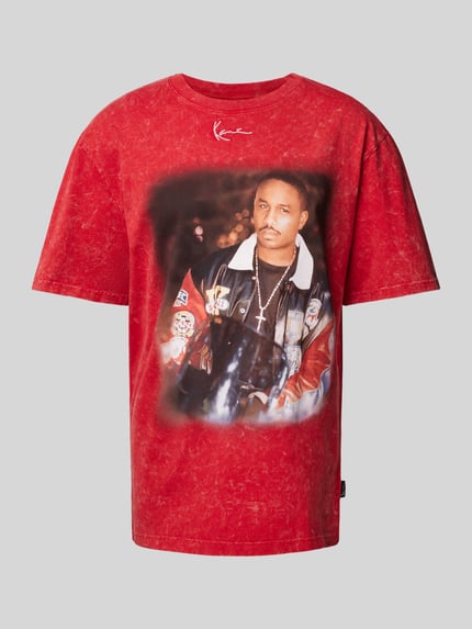 Karl Kani T-Shirt mit Label-Stitching Modell 'Tiny' Rot 2