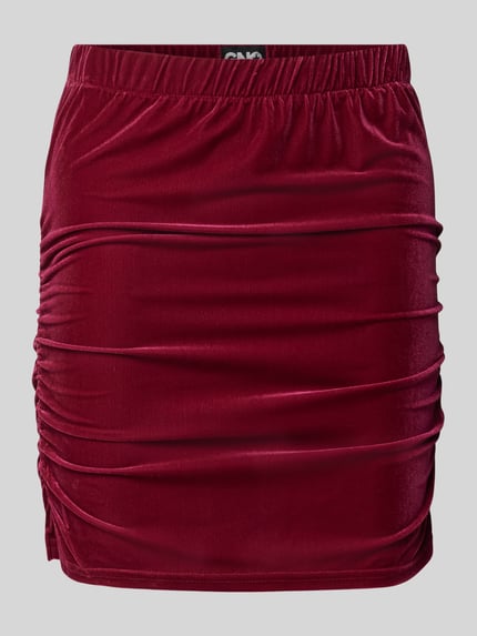 REVIEW X GNO REVIEW x GNO - Minirock mit Raffungen Kirsche 2