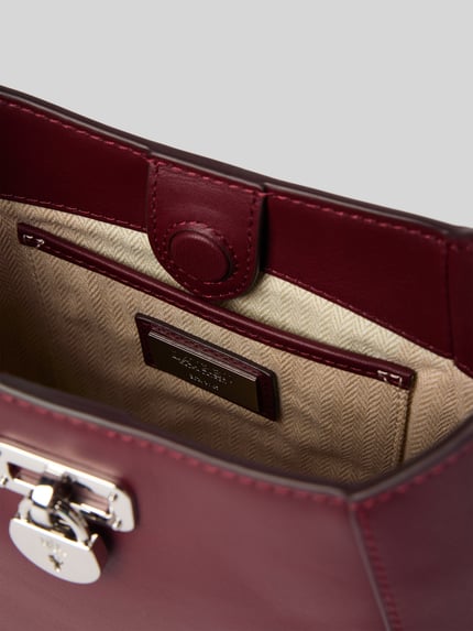 Lauren Ralph Lauren Handtas van rundleer met draagband Bordeaux - 5