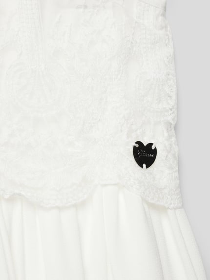 GUESS Kleid im Stufen-Look mit Spitzenbesatz Weiss 2