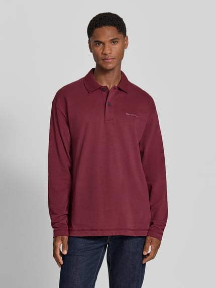Marc O'Polo Relaxed Fit Poloshirt aus reiner Baumwolle Bordeaux 4