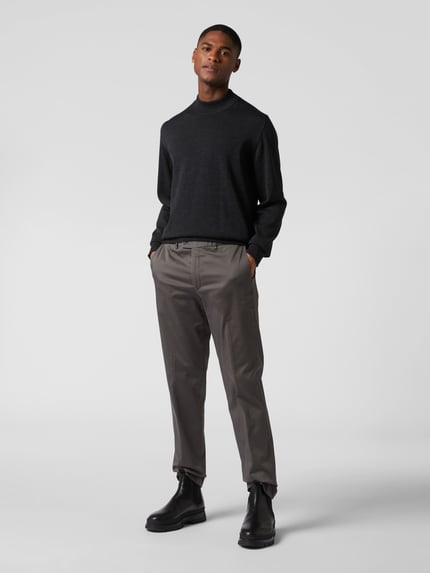 Hiltl Regular Fit Chino mit Stretch-Anteil Modell 'Pilo' Anthrazit 1