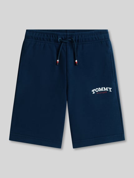Tommy Hilfiger Kids Regular fit sweatshorts van katoenmix Marineblauw - 2