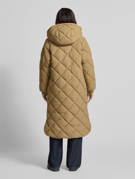 Barbour Regular fit gewatteerde lange jas in kreuklook, model 'KIRKTON' Beige - 5