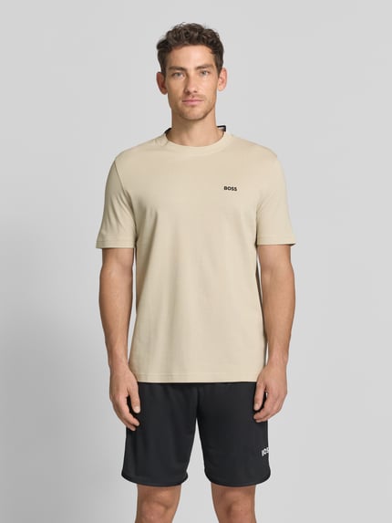 BOSS Green Regular Fit T-Shirt aus Baumwoll-Piqué Modell 'TS_PIQUE' Beige 4