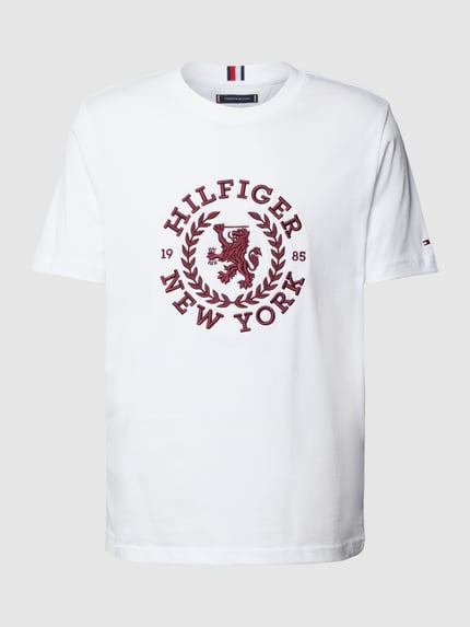 Tommy Hilfiger T-Shirt mit Motiv-Stitching Weiss 2