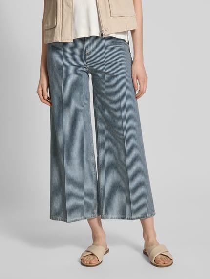 Tommy Hilfiger Jeansy z szerokimi nogawkami i wzorem na całej powierzchni Granatowy 4