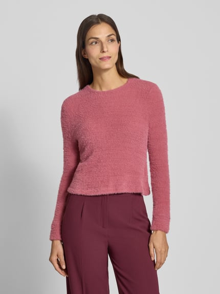 Jake*s Collection Longsleeve mit gerippten Abschlüssen Rose 4