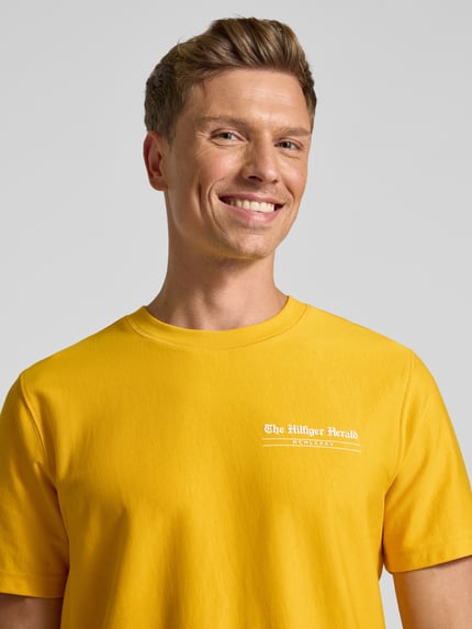 Tommy Hilfiger Regular Fit T-Shirt aus reiner Baumwolle GELB 3