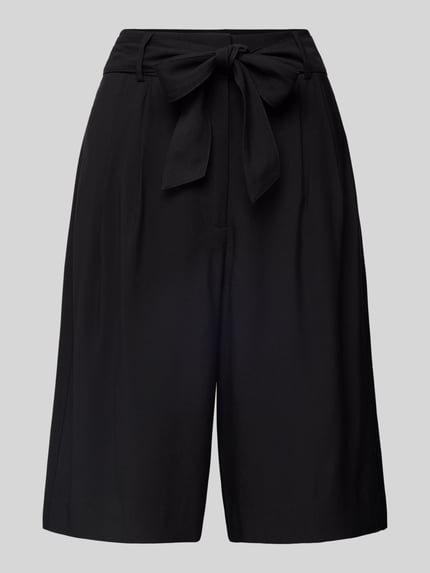 COMMA Regular Fit Shorts mit Bindegürtel Black 2