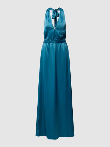 YAS Maxi-jurk met halter, model 'ATHENA' Turquoise - 2