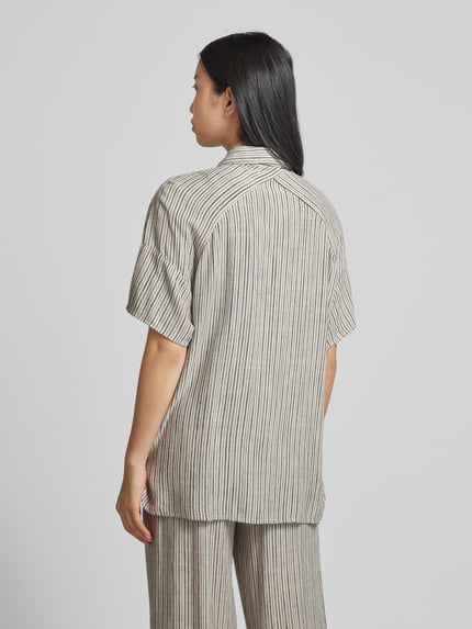 FREE/QUENT Overhemdblouse met platte kraag, model 'Lavara' Beige - 5