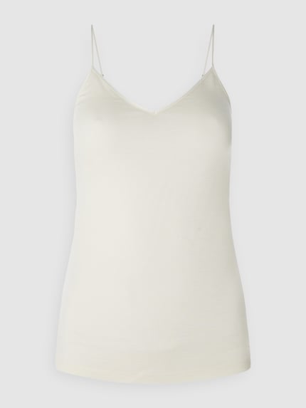 HANRO Onderhemd van merinowol en zijde, model 'Woolen Silk' Offwhite - 1
