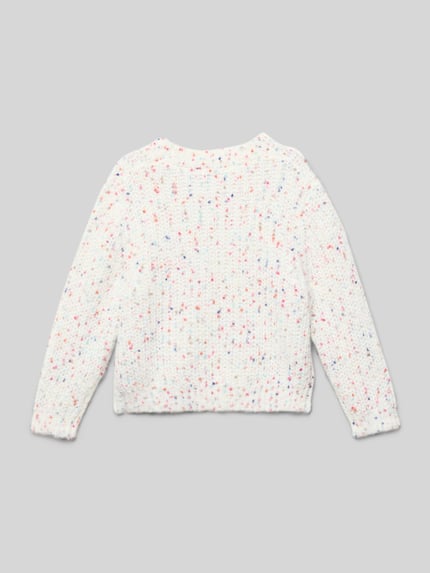 ONLY Regular Fit Strickpullover mit Allover-Muster Modell 'LUDI' Ecru 3