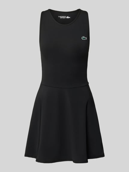 Lacoste Sport Rozkloszowana sukienka sportowa z oddzielnymi wewnętrznymi spodenkami Czarny 2