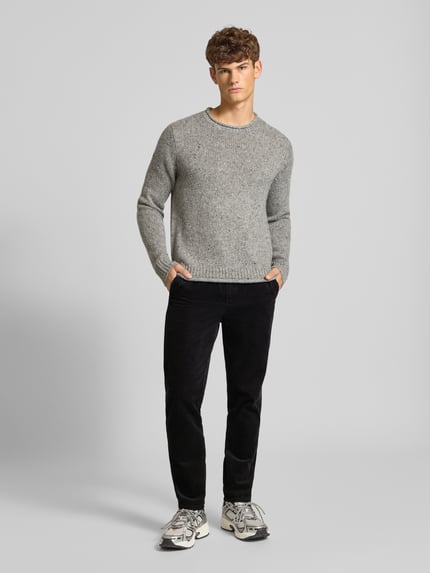 ONLY & SONS Spodnie sztruksowe o kroju tapered z mieszanki bawełny model ‘LINUS’ Czarny 1