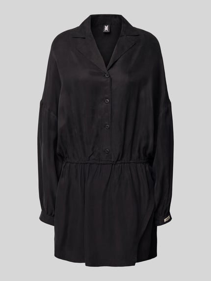 Karo Kauer Minikleid mit Resortkragen Dunkelgrau 2