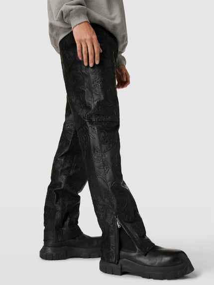HAN Kjobenhavn Leren broek van echt lamsleer Zwart - 3