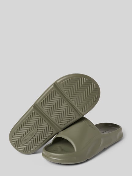 JACK & JONES Slides mit Label-Detail Khaki 4