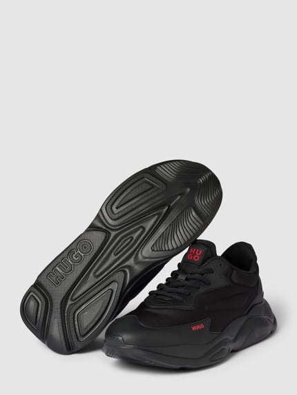 HUGO Sneaker mit Label-Print Modell 'Leon' Black 4