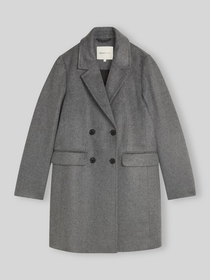 Tom Tailor Denim Regular Fit Mantel mit Reverskragen Dunkelgrau 2