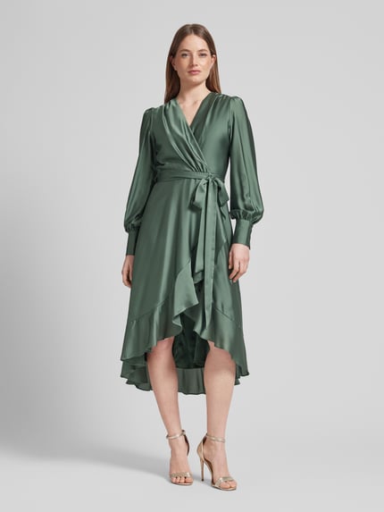 SWING Cocktailkleid mit Bindegürtel Gruen 4