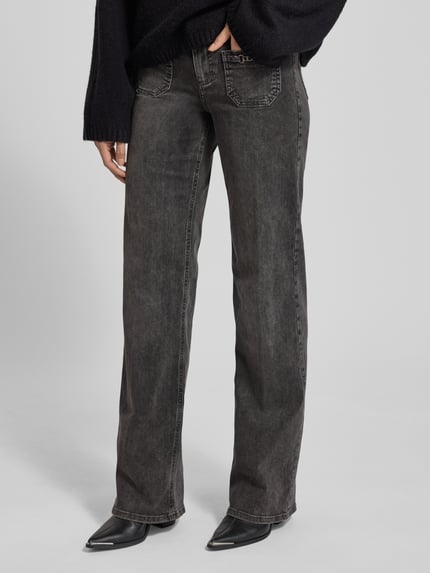ANGELS Flared jeans met opgestikte zakken, model 'LIZ SMART BUCKLE' Donkergrijs - 4
