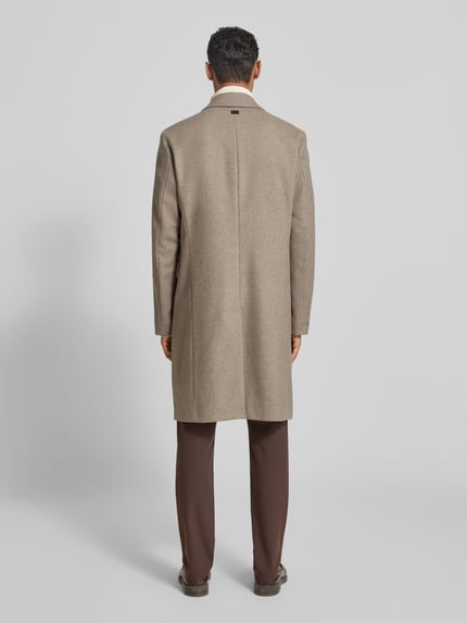 Strellson Regular Fit Mantel aus Woll-Mix Modell 'PARK LANE' Beige Melange 5