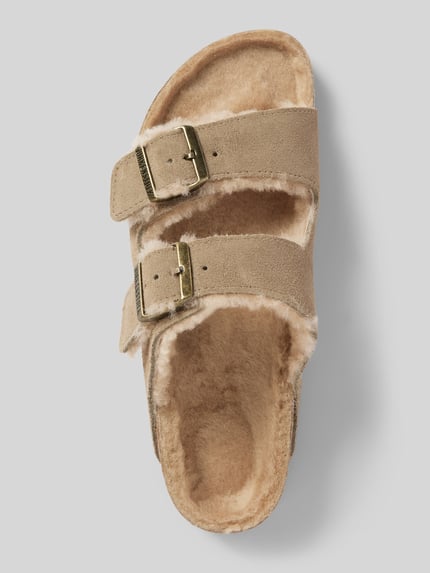 Birkenstock Leren sandalen met doornsluitingen, model 'Arizona' Taupe - 3